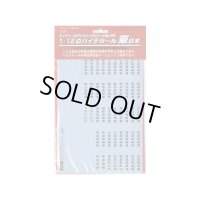 フジミ 1/12 白バイデカール 東日本