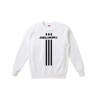 AXELLWORKS Logo&3Line スウェット WHITE
