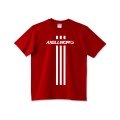 AXELLWORKS Logo&3Line Tシャツ RED