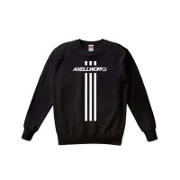 AXELLWORKS Logo&3Line スウェット BLACK