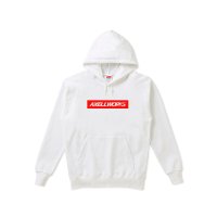 AXELLWORKS BOX logo スウェットパーカー WHITE