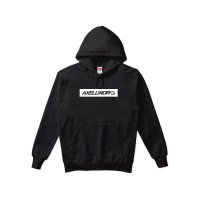 AXELLWORKS BOX logo スウェットパーカー BLACK