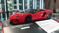 MR Collection 1/18 Lamborghini Aventador S Road Ster Rosso Mars Limited 49pcs. 