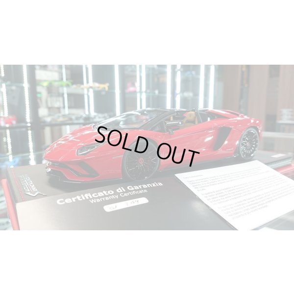 画像1: MR Collection 1/18 Lamborghini Aventador S Road Ster Rosso Mars Limited 49pcs. 