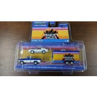 1/64 HOLLYWOOD CHARLIE'S ANGELS '72 Ford F-100/'76 Ford MustangII COBRAII/Enclosed Car Hauler