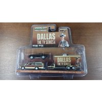 1/64 HOLLYWOOD DALLAS THE TV SERIES '78 Chevolet Corvette/'79 Ford LTD Country Squire/Enclosed Car Hauler