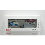 Schuco piccolo Land Rover Series III with car-trailer and Aston Martin DB5 "British Car Service"