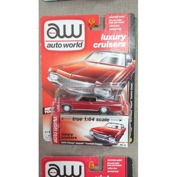 画像1: auto world 1:64 Chevy Impala Custom Coupe Red