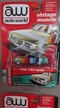auto world 1:64 '64 Plymouth Barracuda 