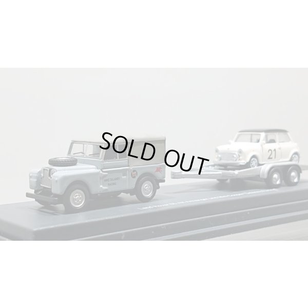 画像1: Schuco 1/87 Land Rover 88 mit Anhanger und Mini Cooper "Delaney Racing"