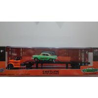M2 MACHINES 1:64 CASTLINE '71 Chevrolet C60 Truck & '57 Chevrolet Bel Air