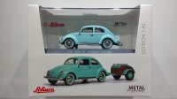 Schuco 1/43 VW Kafer mit "Westfalia" Anhanger