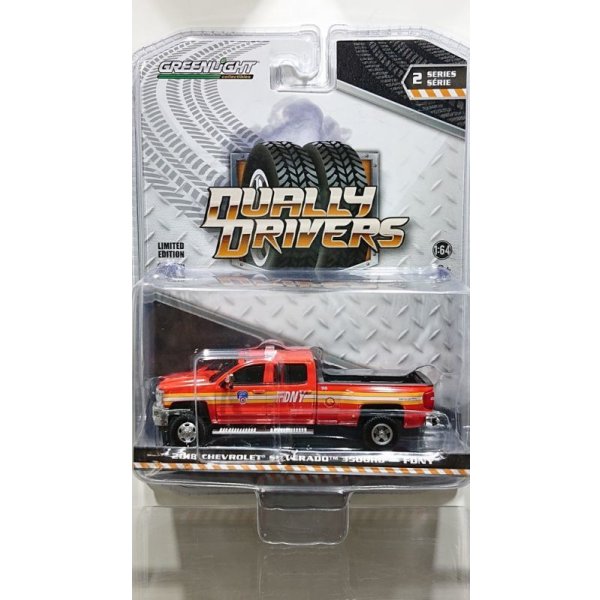 画像1: GREEN LiGHT 1:64 Dually Drivers Series 2 '18 Chevrolet Silverado 3500 Dually FDNY (The Official Fire Department City of New York)
