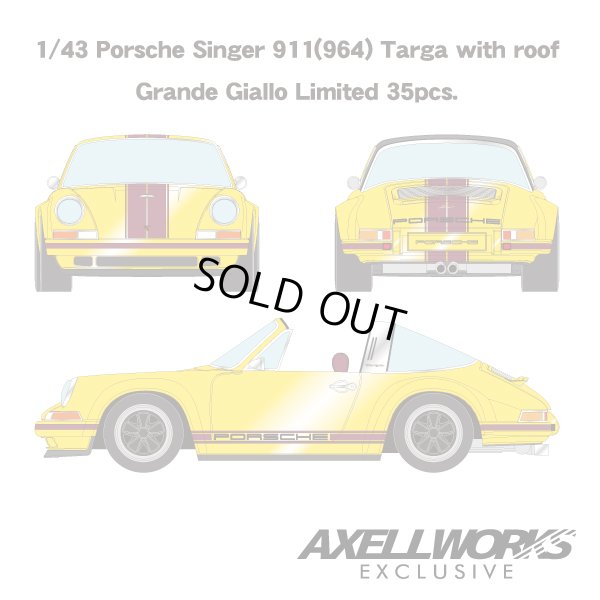 画像5: VISION 1/43 Singer Porsche 911(964) Targa with roof Grande Giallo Pearl Limited 35pcs. 