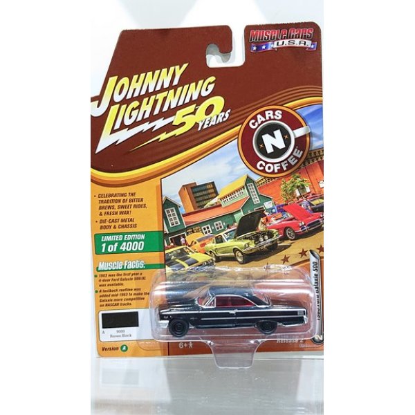 画像1: Johnny Lightning 1:64 Muscle Cars USA - Release 20-A '63 Ford Galaxie 500 Gloss Black