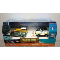 GREEN LiGHT 1:64 Multi-Car Dioramas "Waikiki Beach Summer Bash"