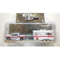 GREEN LiGHT 1/64 Hitch & Tow Series 19 '19 Chevrolet Silverado and Phillips 66 Bayway Refinery Emergency Response Unit Trailer