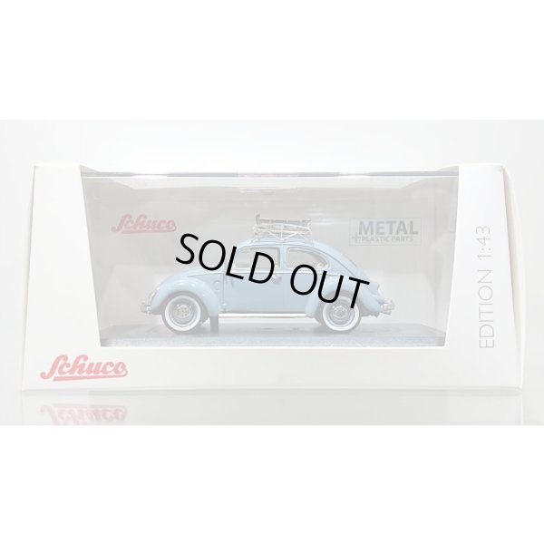 画像1: Schuco 1/43 VW Kafer mit Schitten ワーゲンビートル そり積載