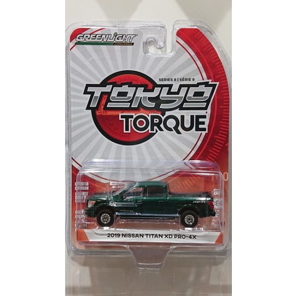 画像1: GREEN LiGHT 1/64 Tokyo Torque Series 8 '19 Nissan Titan XD Pro-4X - Midnight Pine Metallic