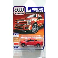 auto world 1/64 '18 Ford F-150 Lariat Red