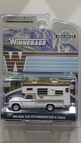 GREEN LiGHT EXCLUSIVE 1/64 '66 Dodge D-100 with Winnebago Slide-In Camper