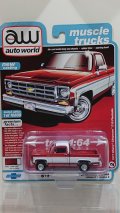 auto world 1/64 '77 Chevrolet Fleetside Pickup Truck Metallic Red