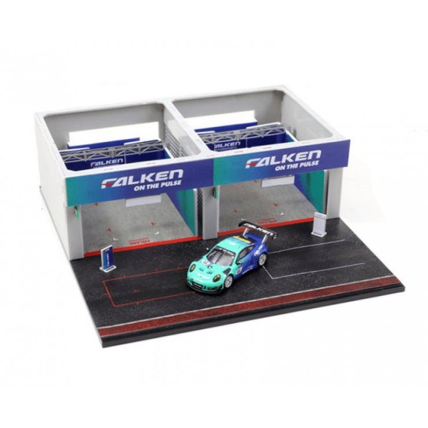 画像3: Tarmac Works 1/64 Pit Garage Diorama - FALKEN + Porsche 911 GT3 R (991)