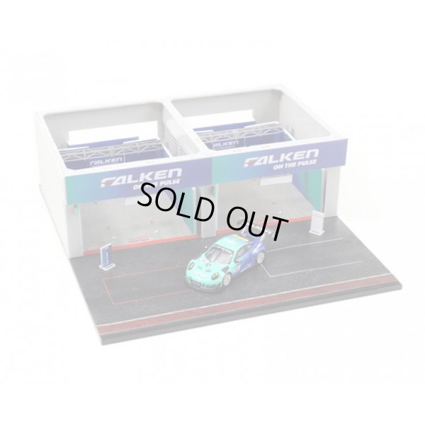 画像3: Tarmac Works 1/64 Pit Garage Diorama - FALKEN + Porsche 911 GT3 R (991)