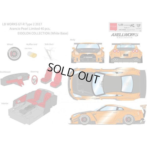 画像9: EIDOLON 1/43 LB WORKS GT-R Type 2 2017 Arancio Pearl Limited 40 pcs.