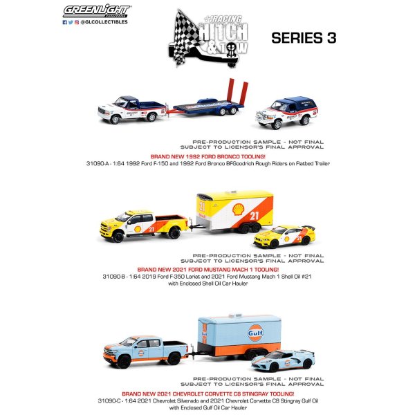 画像1: GREEN LiGHT 1/64 Racing Hitch & Tow Series 3