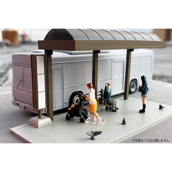 画像11: TOMYTEC 1/64 Diorama Collection 64 # Car Snap 05a バス停