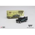 MINI GT 1/64 Laland Rover Defender 110 1985 County Station Wagon Gray (LHD)
