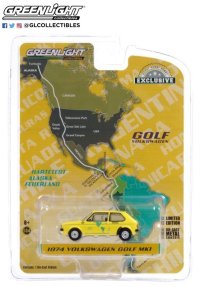 GREEN LiGHT EXCLUSIVE 1/64 1974 Volkswagen Golf Mk1 Hartetest Alaska-Feuerland Argentina Car #1