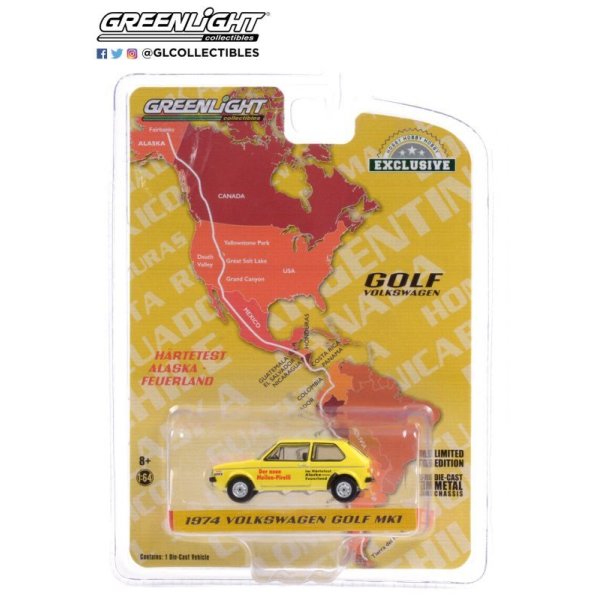 画像1: GREEN LiGHT EXCLUSIVE 1/64 1974 Volkswagen Golf Mk1 Hartetest Alaska-Feuerland Argentina Car #2