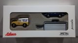 Schuco Piccolo Land Rover Jaguar E-Type with trailer