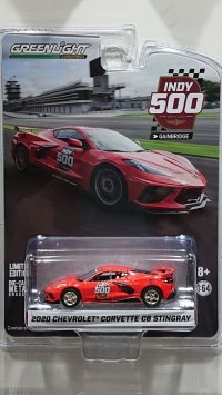 GREEN LiGHT EXCLUSIVE 1/64 2020 Chevrolet Corvette C8 Stingray Coupe 104th Running of the Indianapolis 500 Pace Car