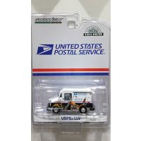 GREEN LiGHT EXCLUSIVE 1/64 USPS Long-Life Postal Delivery Vehicle (LLV) --American Motorcycles Collectible Stamps LLV
