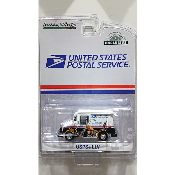 画像1: GREEN LiGHT EXCLUSIVE 1/64 USPS Long-Life Postal Delivery Vehicle (LLV) --American Motorcycles Collectible Stamps LLV