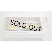 Schuco 1/64 VW T1 Camper with Trailer Yellow / Beige