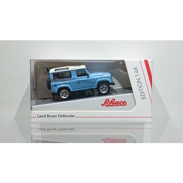 画像1: Schuco 1/64 Land Rover Defender Blue / White