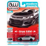 auto world 1/64 2019 Chevy Camaro ZL1 1LE Satin Steel / Black