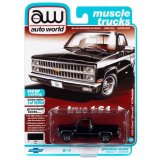 auto world 1/64 1982 Chevy Silverado 10 Midnight Black
