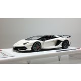 EODOLON 1/43 Lamborghini Aventador SVJ Roadster 2019 (Nireo wheel) Matte Pearl White Limited 80 pcs.