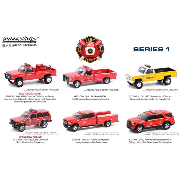 画像1: GREEN LiGHT 1/64 Fire & Rescue Series 1