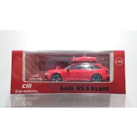 CM MODEL 1/64 Audi RS 6 Avant Tango Red with Roof Box