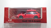 CM MODEL 1/64 Audi RS 6 Avant Tango Red with Roof Box