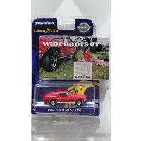 GREEN LiGHT EXCLUSIVE 1/64 Goodyear Vintage Ad Cars - 1968 Ford Mustang - Wide Boots "Wide Boots GT"