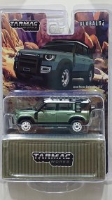 Tarmac Works 1/64 Land Rover Defender 110 Green Metallic