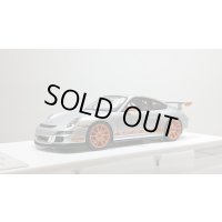 EIDOLON 1/43 Porsche 911 (997) GT3 RS 2007 Arctic Silver / Orange Livery Limited 50 pcs.