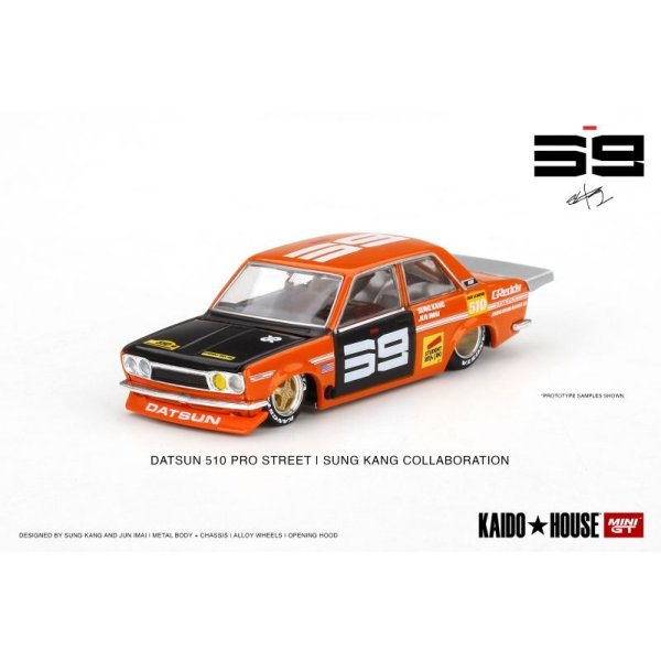 画像1: MINI GT 1/64 Datsun 510 Pro Street SK510 Orange KAIDO HOUSE (LHD)